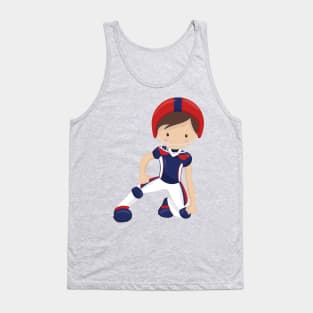 American Football, Cute Boy, Brown Hair, Rugby Tank Top